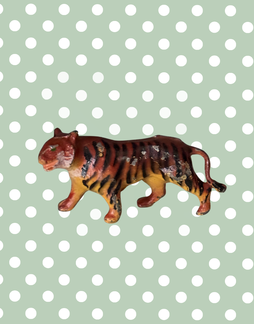 Britains Ltd Zoo Collection Tiger | Vintage Lead Figurine 1940s Collectable Hand Painted Lead Figurine