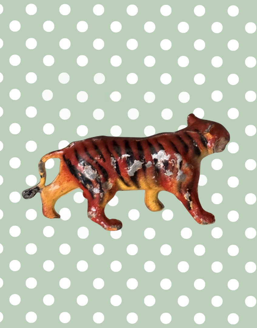 Britains Ltd Zoo Collection Tiger | Vintage Lead Figurine 1940s Collectable Hand Painted Lead Figurine