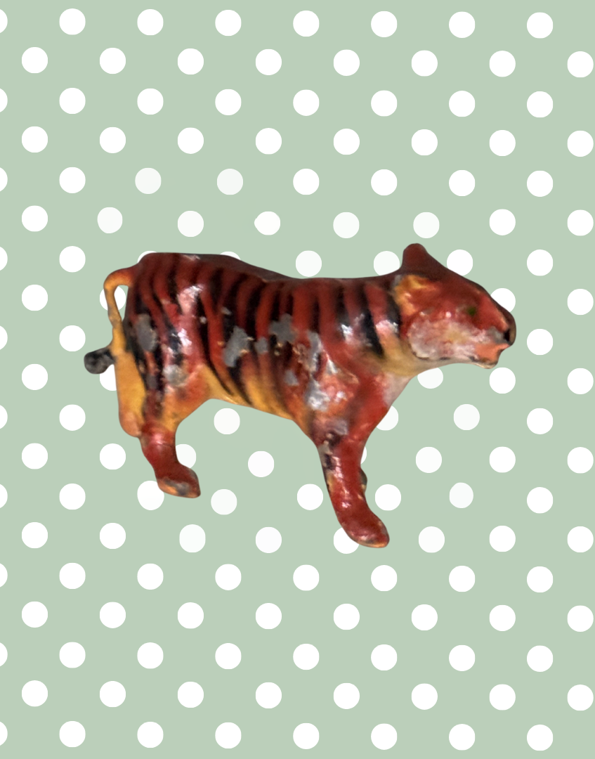 Britains Ltd Zoo Collection Tiger | Vintage Lead Figurine 1940s Collectable Hand Painted Lead Figurine
