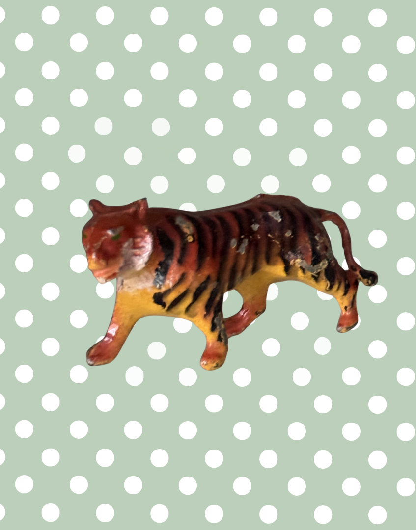 Britains Ltd Zoo Collection Tiger | Vintage Lead Figurine 1940s Collectable Hand Painted Lead Figurine