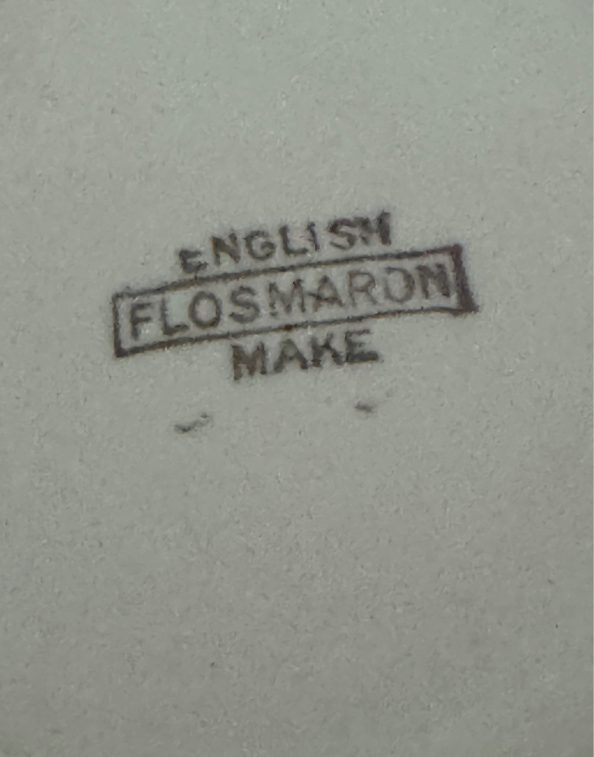 Flosmaron England Vintage Three-Section Floral Serving Dish | Pretty Pink & Yellow Hand-Painted Tableware