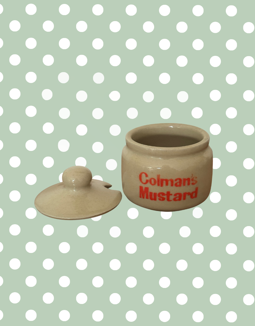  Ceramic Coleman’s Mustard Pot |Shown with Lid Off