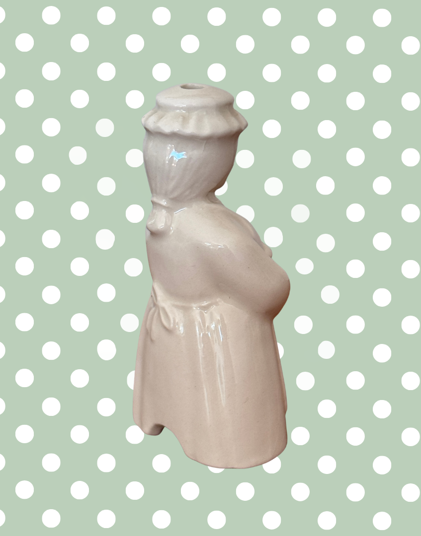 Taunton ‘Pie Baker’ Lady Pie Bird | Vintage White Ceramic Figural Pie Funnel