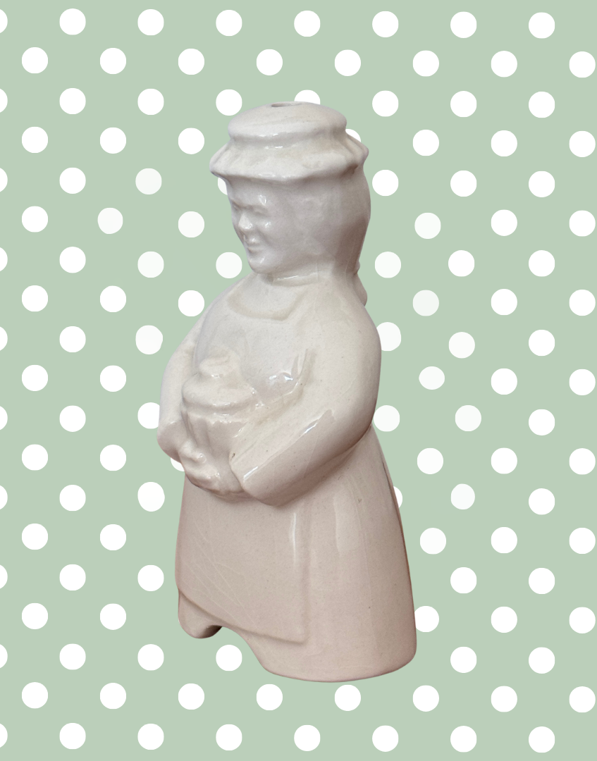 Taunton ‘Pie Baker’ Lady Pie Bird | Vintage White Ceramic Figural Pie Funnel