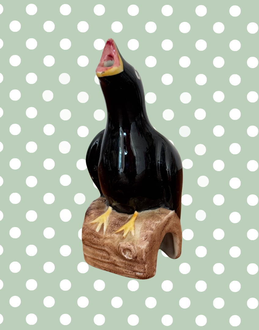 british pottery collectable black birdceramic baking tool