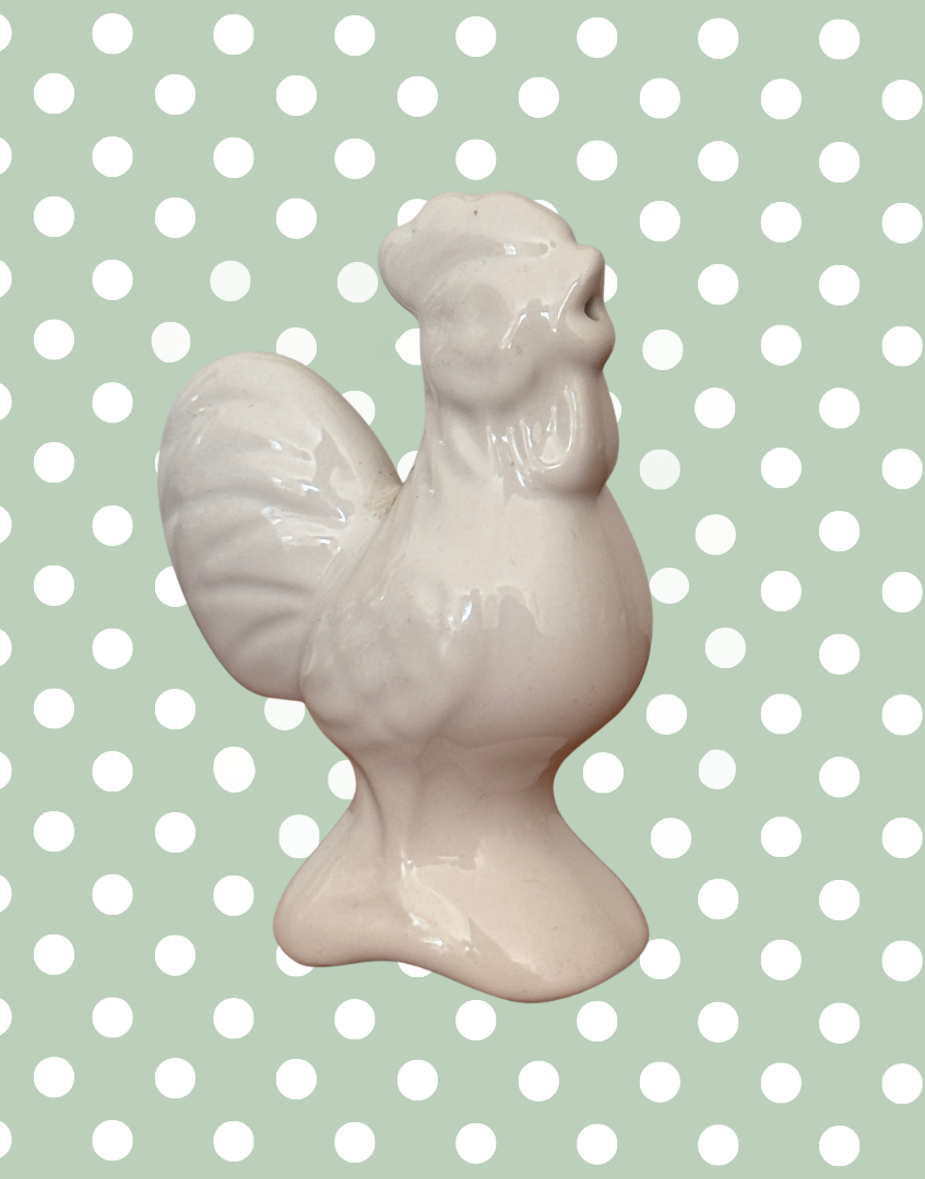 close up of cottagecore pie brid ceramic baking tool