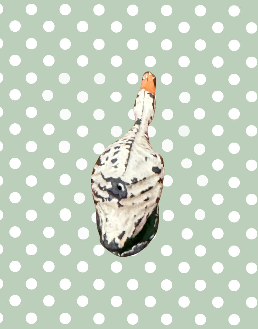 Antique Britains hand painted lead goose figurine viewed from above