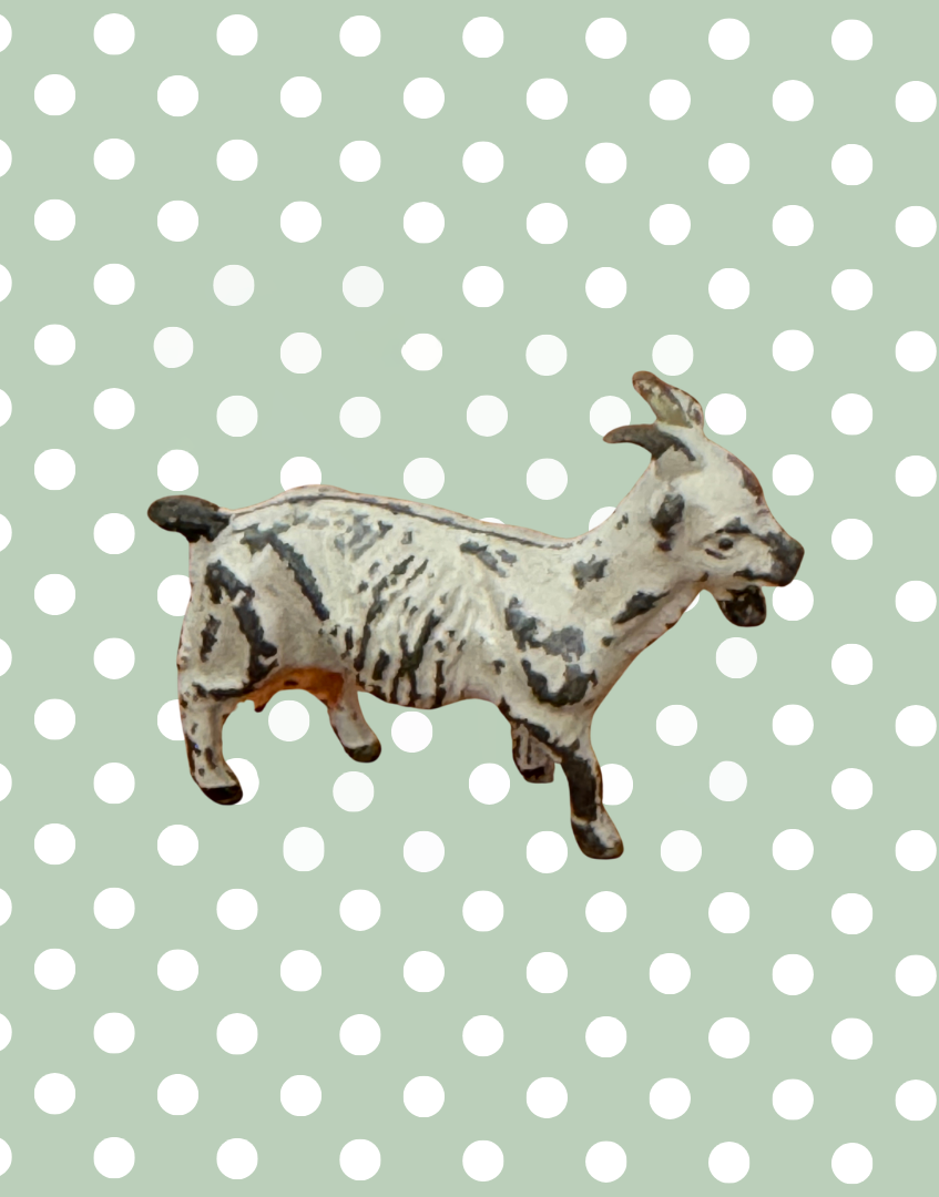 miniature hand painted lead Britains goat figurine