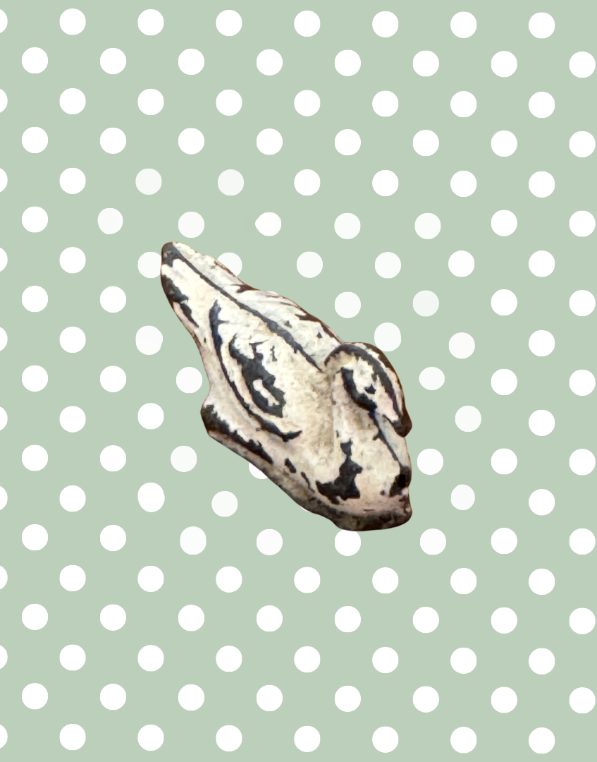 side front view of white miniature goose lead figurine