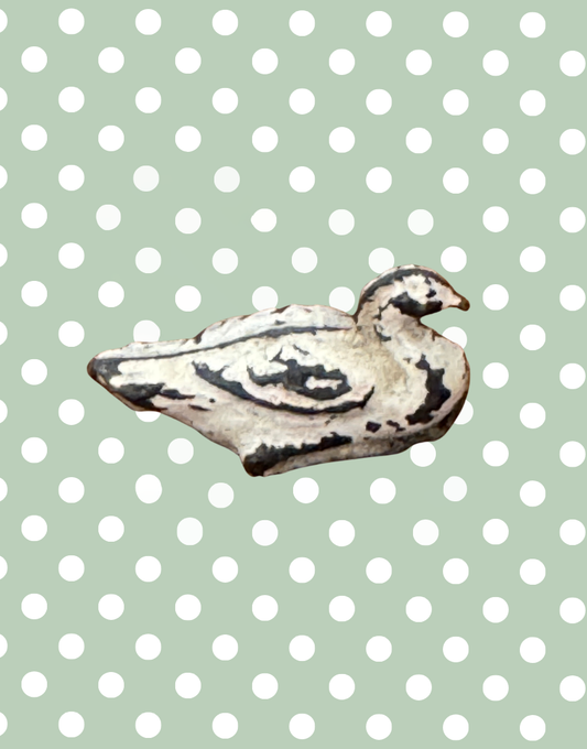 lead metal hollow cast miniature goose collectable
