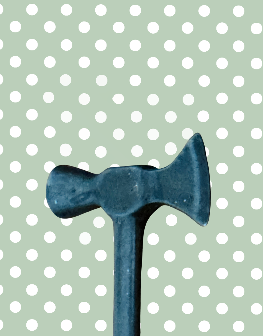 Toffee hammer head detail vintage cast iron