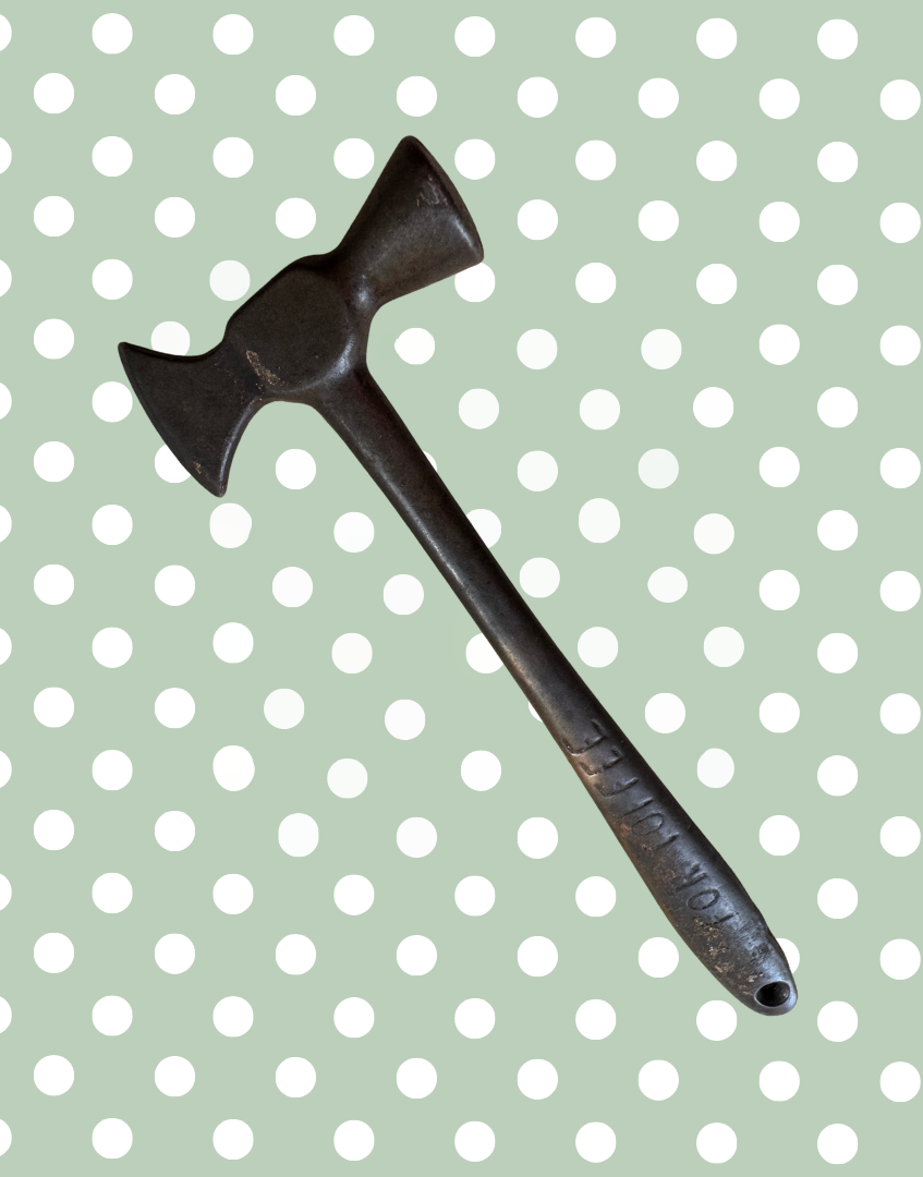 Full length antique toffee hammer