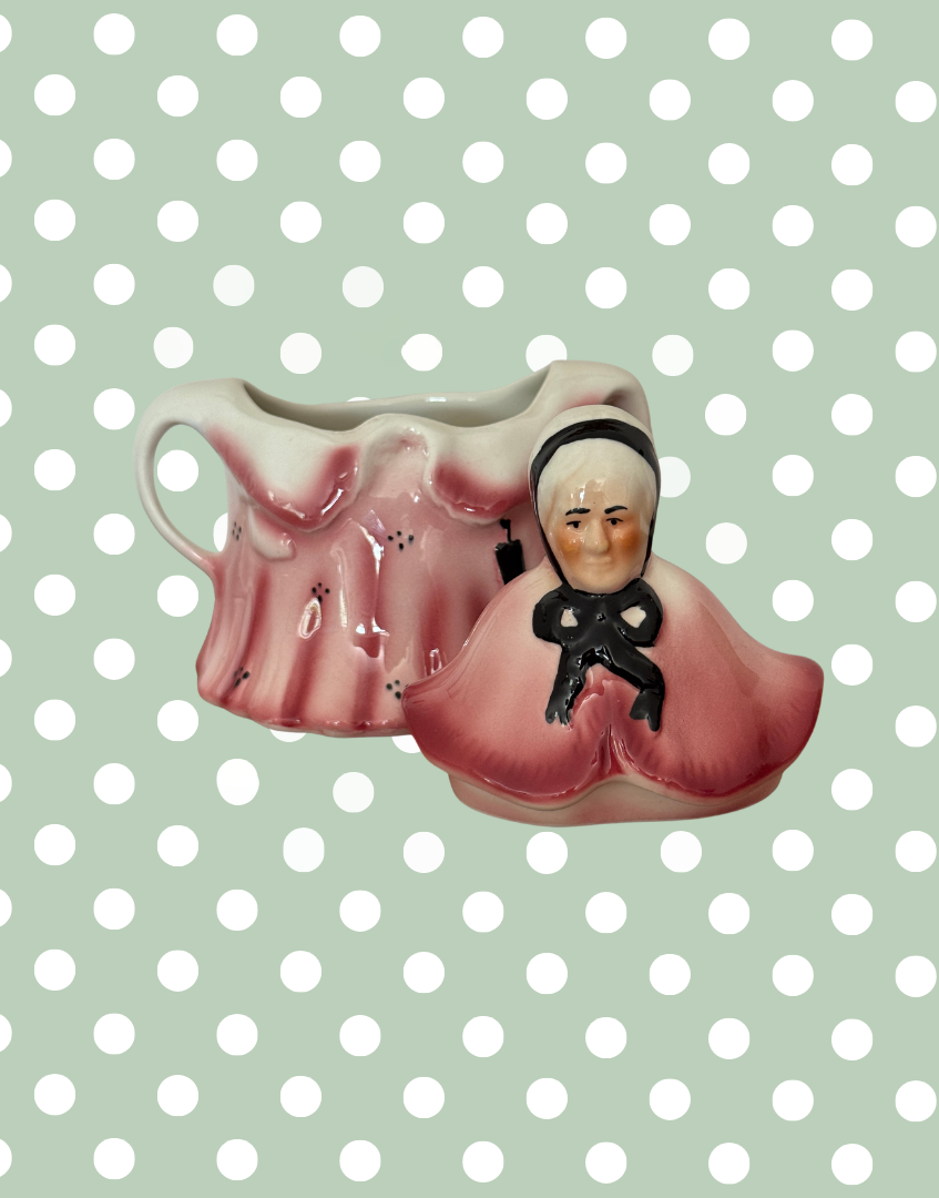 Decorative vintage ceramic styled for shelf display