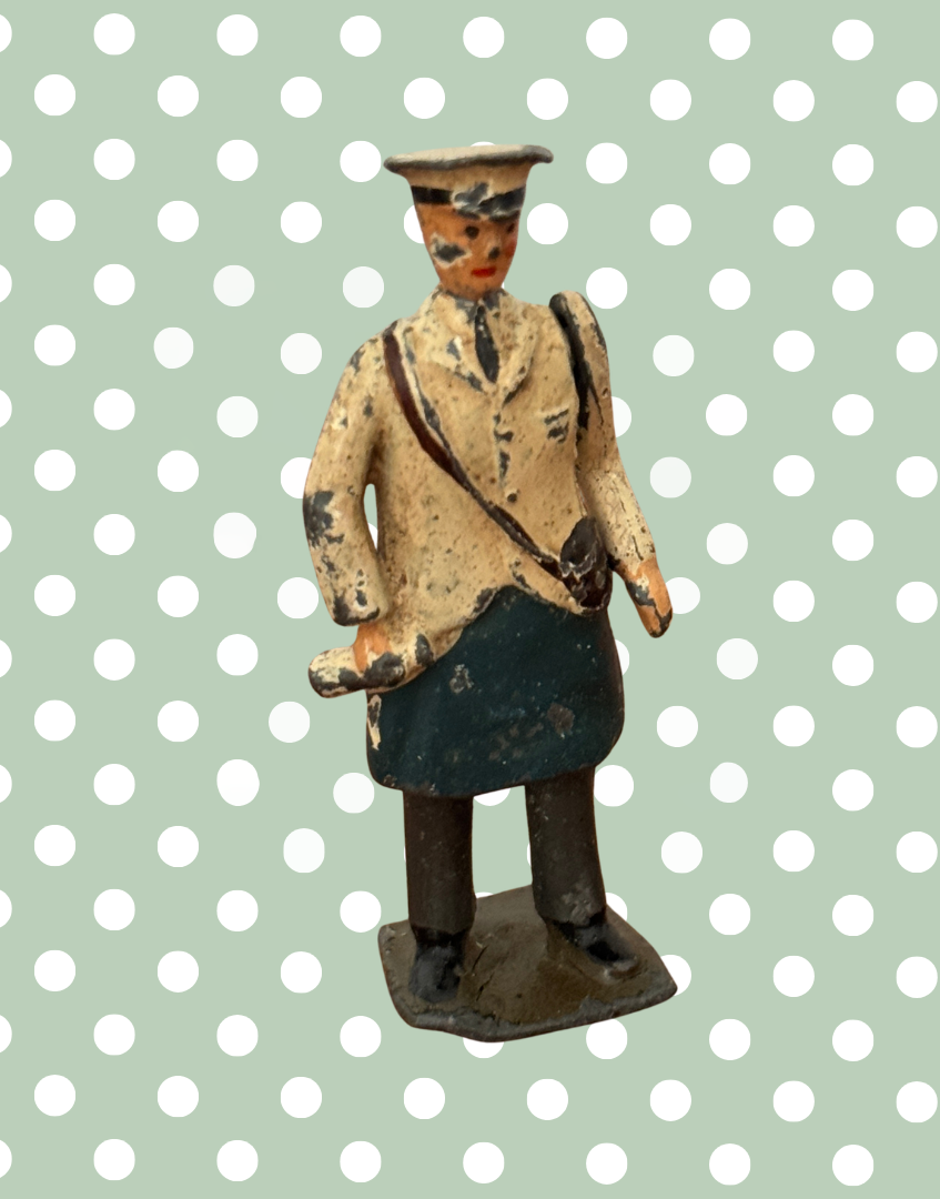 Vintage Britains milkman lead figure farm series front view