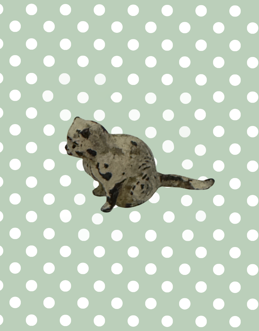 Gentle White Cat Vintage Britains Farm Animals | 1920s Hand-Painted Lead Miniature Collectable