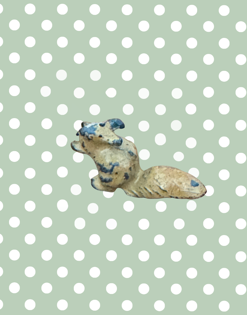 Light Brown Squirrel  1920s Farm Animals Teeny Lead Figurine