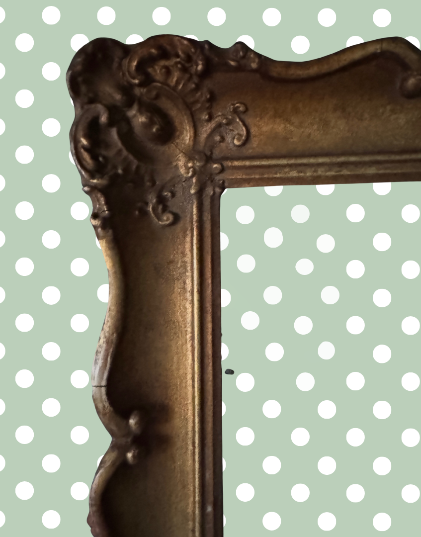 Antique Gilt Gesso Portrait Frame with Ornate Decorative Corners | Early 20th Century Classic