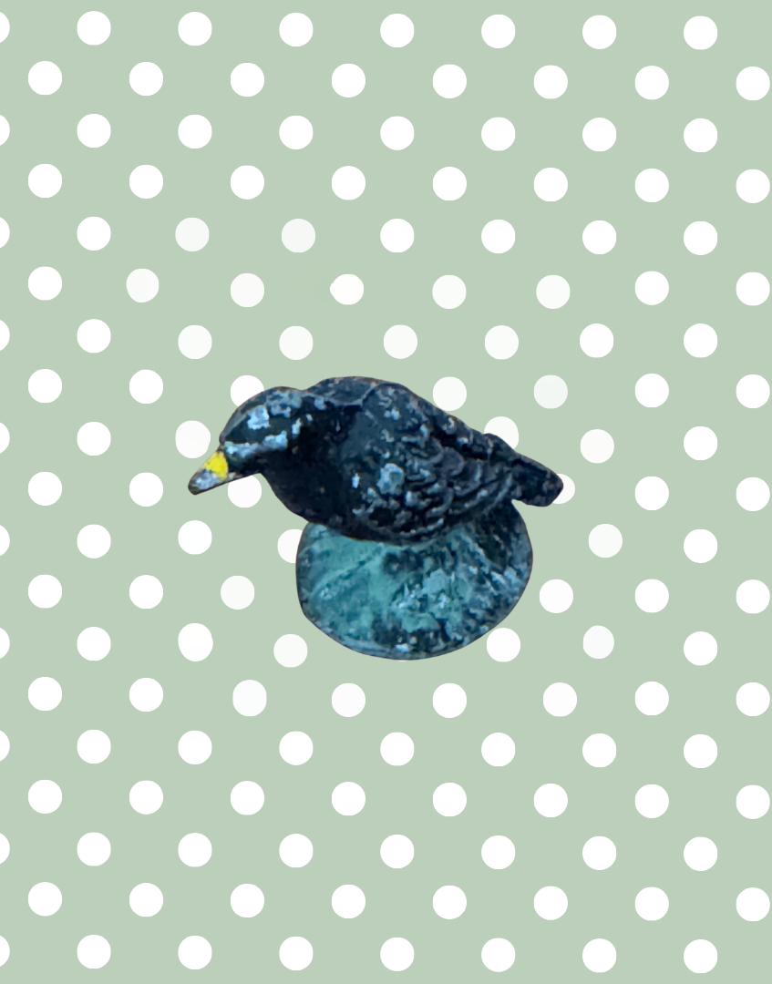 small crow figurine vintage collectable