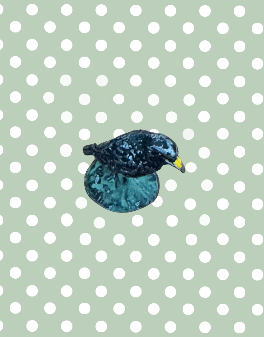 Britains vintage hand painted lead crow figurine