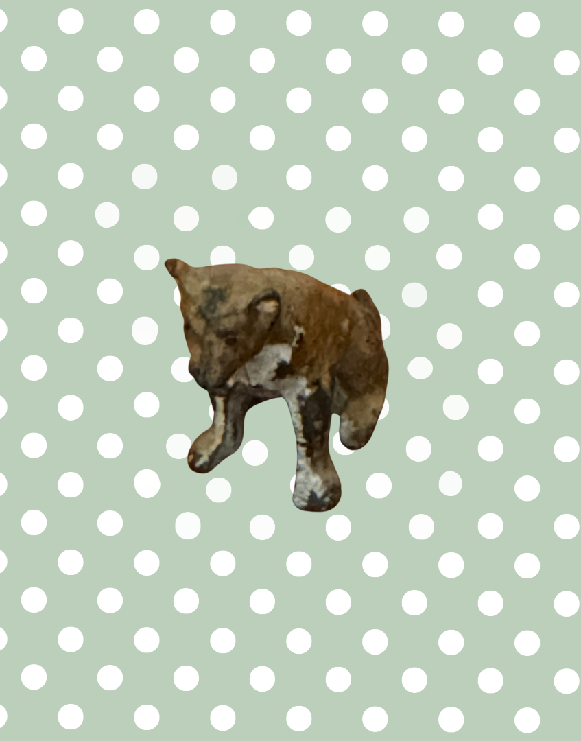 sweet lion cub lead figurine