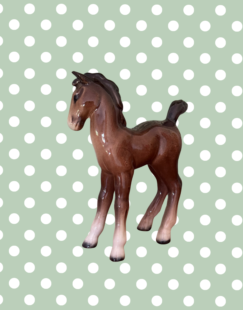 Charming Beswick Glossy Comical Standing Foal Figurine 