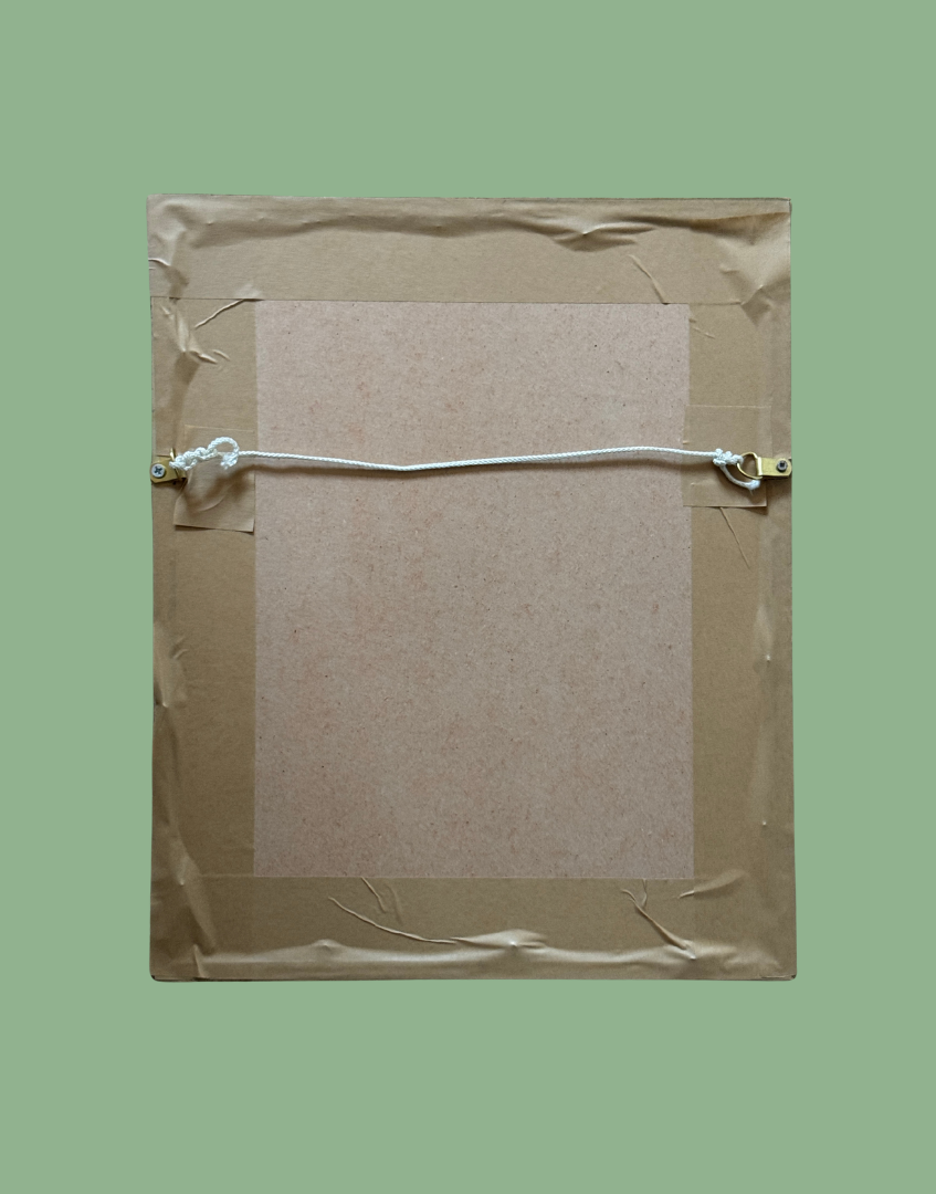 reverse of vintage framed picture frame