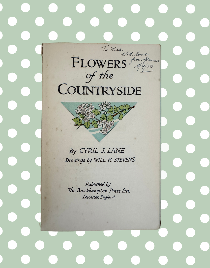 Vintage Flowers of the Country-Side Young Naturalist Book with Colour Illustrations