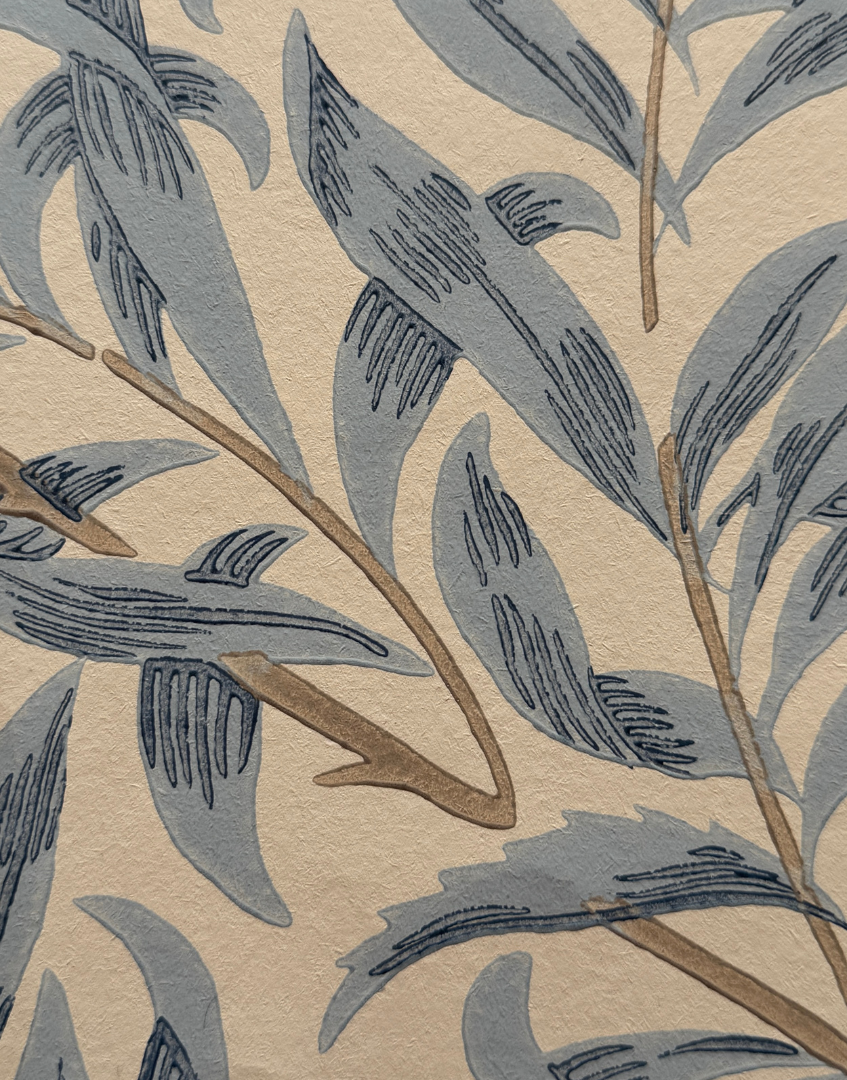 Willow Bough (Blue) Arts and Crafts botanical wallpaper design