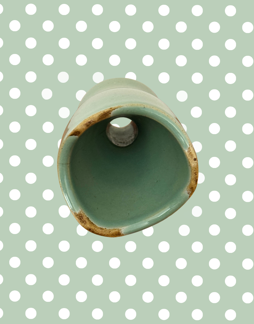 Vintage Denby Manor Green Stoneware Ceramic Pie Funnel
