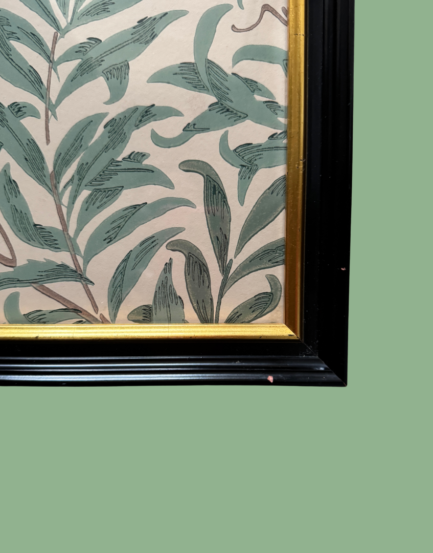 William Morris Willow Boughs - Privet | Classic Vintage Black and Gold Gilt Frame