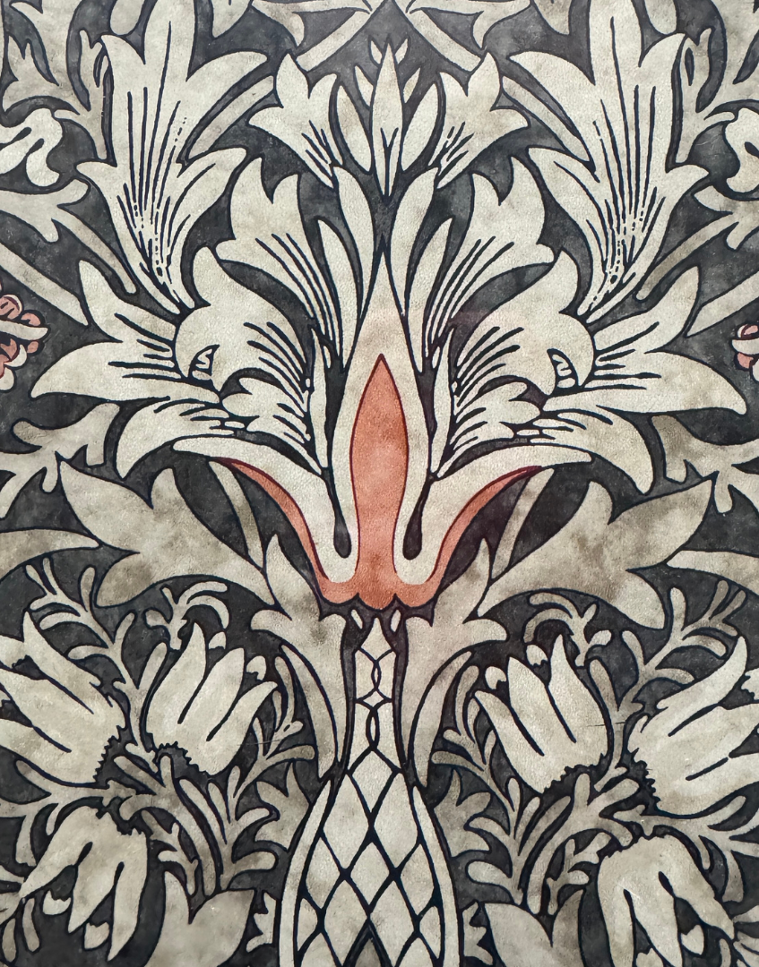 William Morris Snakeshead – Charcoal Spice | Bohemian Antique Black and Gold Frame Portrait