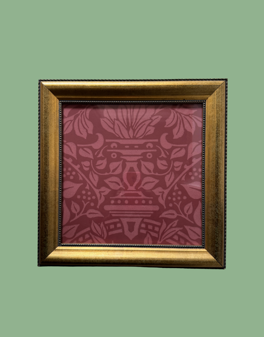 William Morris Garden Craft – Brick | Classic Vintage Square Gilt Frame Wall Art