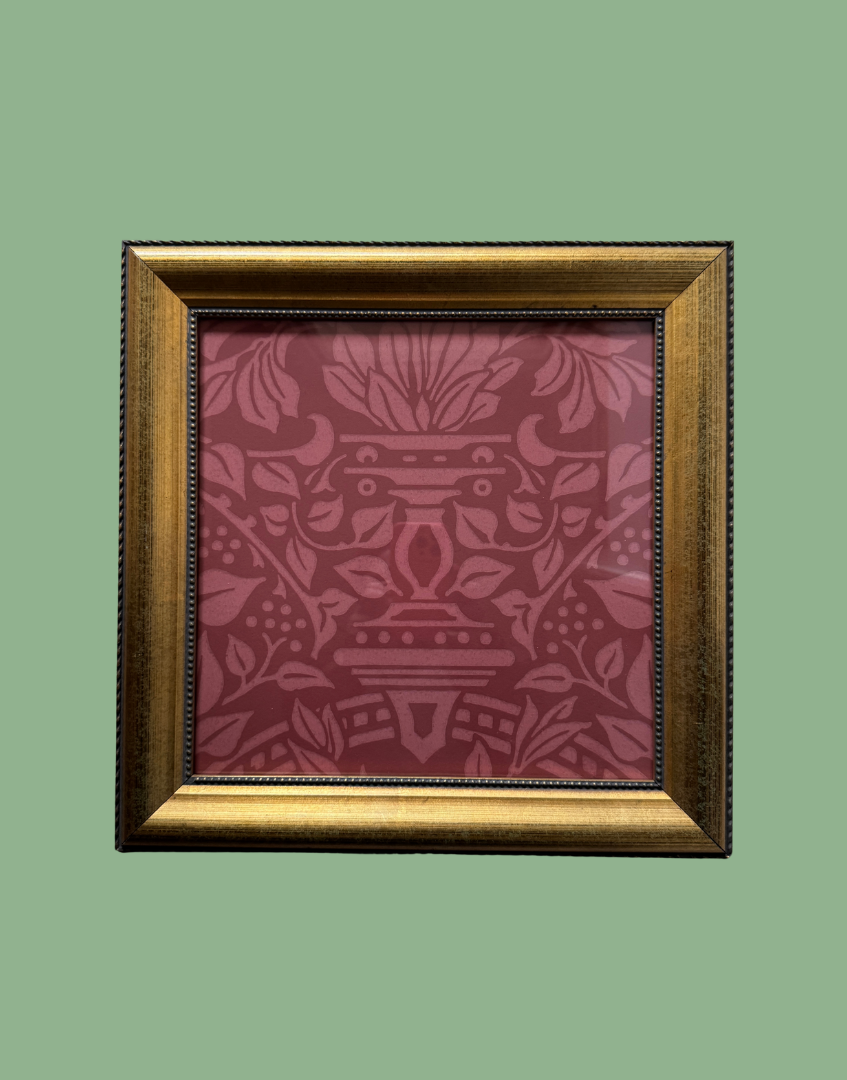 William Morris Garden Craft – Brick | Classic Vintage Square Gilt Frame Wall Art
