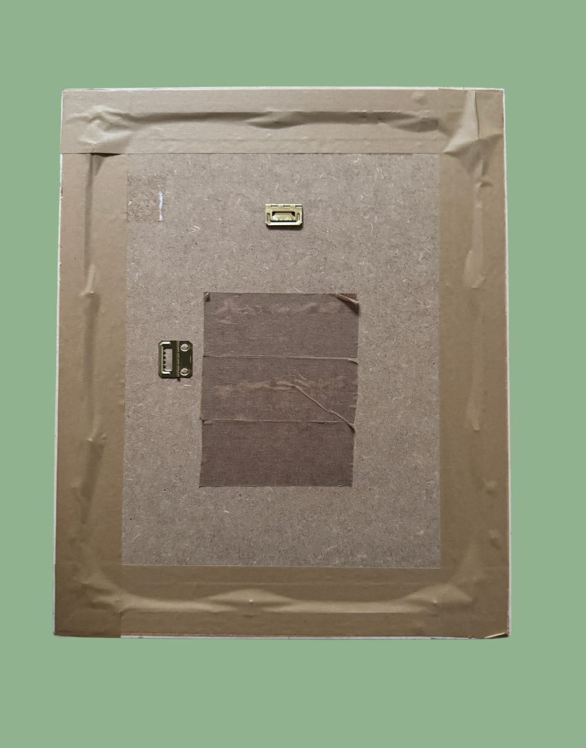 The Brook – Indigo (Deer) | Vintage Gilt Wood Frame with William Morris Premium Linen Samplel