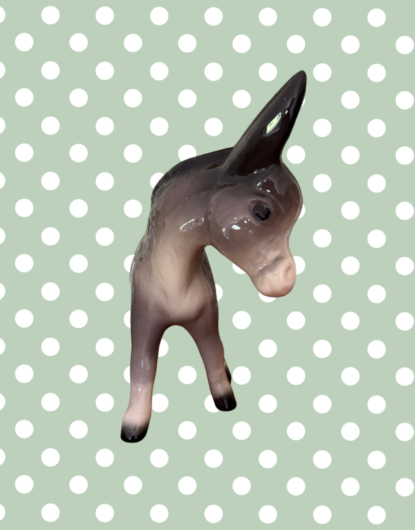 Adorable Coopercraft Grey Donkey Figurine | Classic Vintage British 60’s Kitsch Pottery