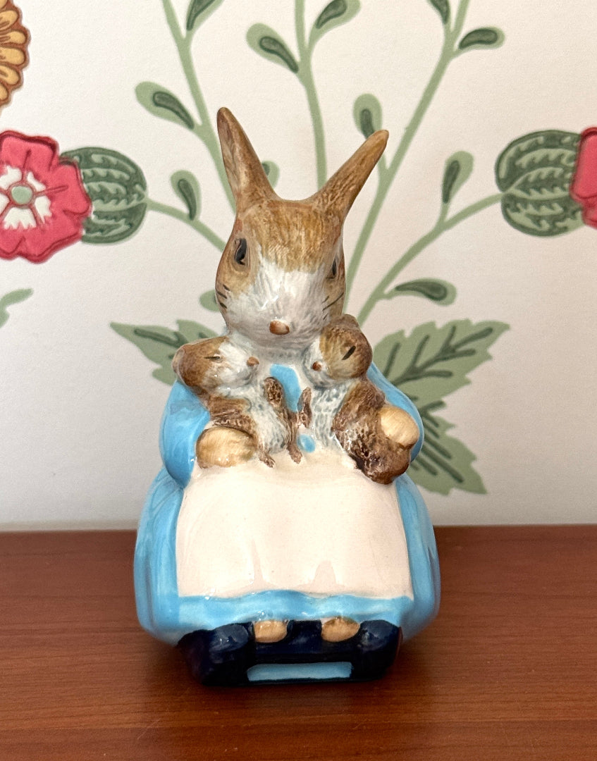 Royal Albert Beatrix Potter Mrs. Rabbit & Bunnies Figurine | Classic Collectable