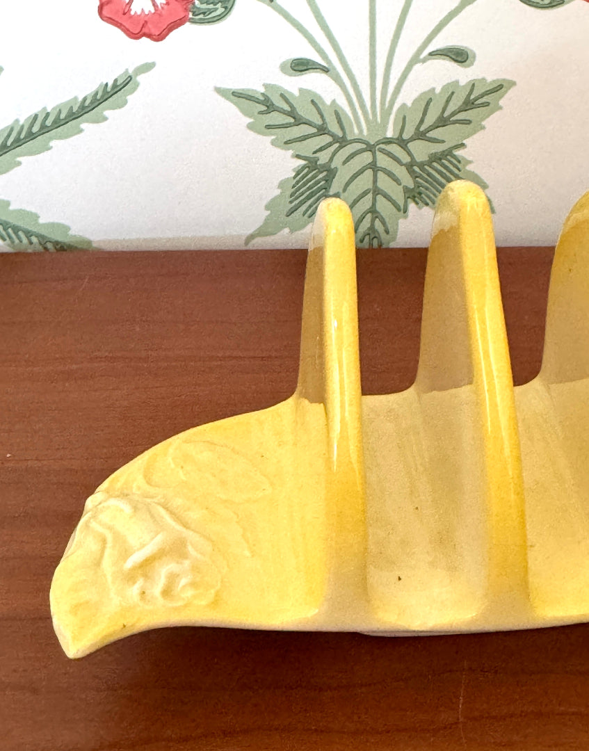 Pretty Primrose Yellow Vintage Royal Winton Ceramic Toast Rack | British Kitchenalia & Collectable