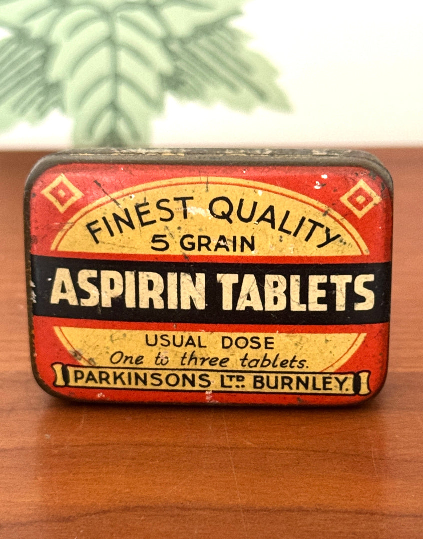 Vintage Miniature Collectable Aspirin Tin | Manufactured By Parkinson’s Ltd, Burnley