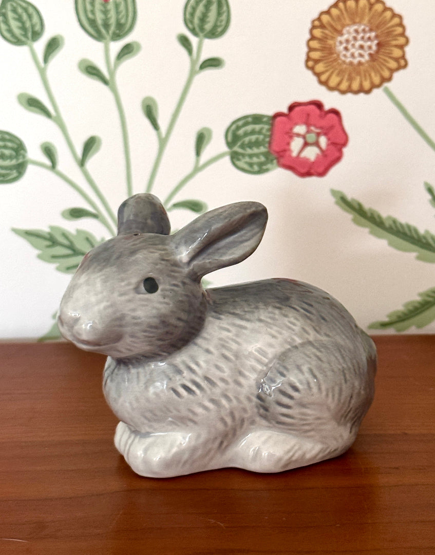 Adorable Vintage Rabbit Salt & Pepper Shakers – Unusual Woodland Themed Kitchen Decor