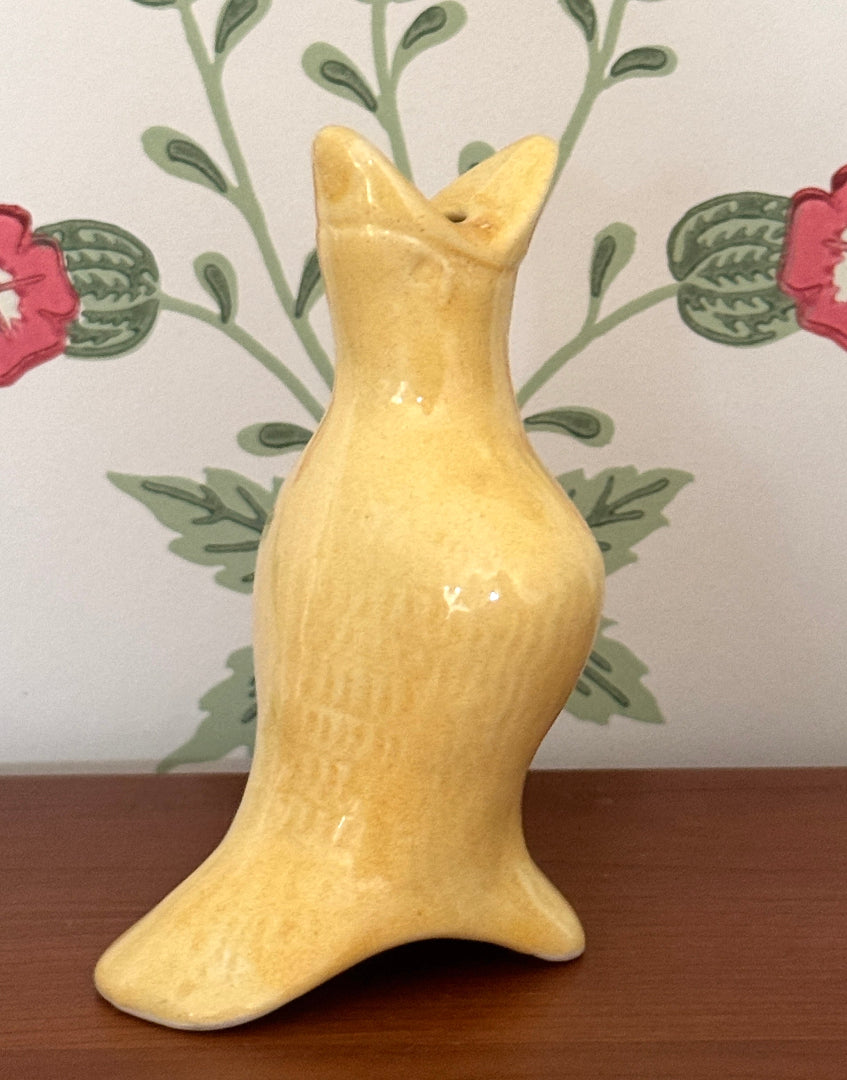 Charming Vintage Yellow Pie Funnel | Classic English Pottery Baking Vent