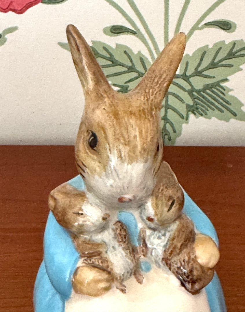 Royal Albert Beatrix Potter Mrs. Rabbit & Bunnies Figurine | Classic Collectable