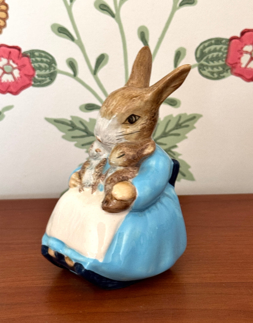 Royal Albert Beatrix Potter Mrs. Rabbit & Bunnies Figurine | Classic Collectable