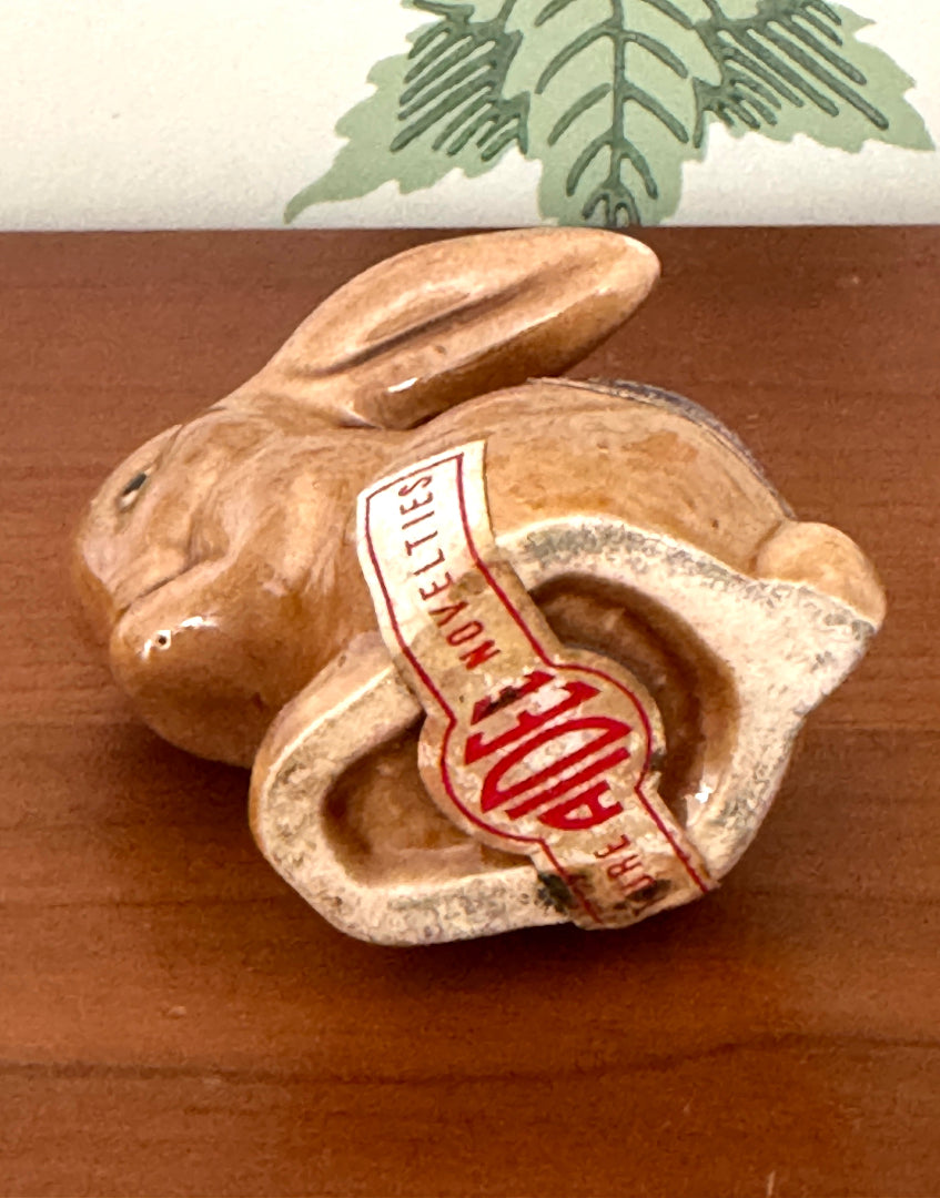 Vintage Miniature Ceramic Bunny Rabbit | British Cream Sherry Bottle Collectable