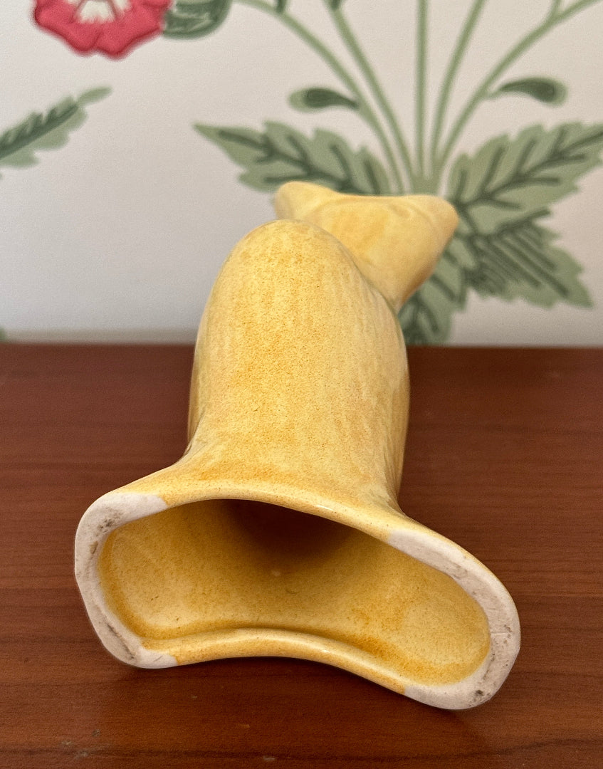 Charming Vintage Yellow Pie Funnel | Classic English Pottery Baking Vent