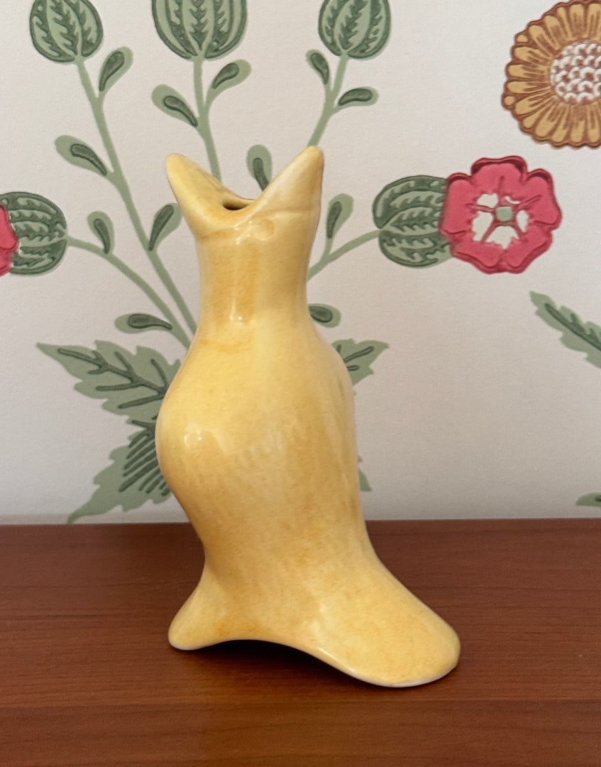 Charming Vintage Yellow Pie Funnel | Classic English Pottery Baking Vent