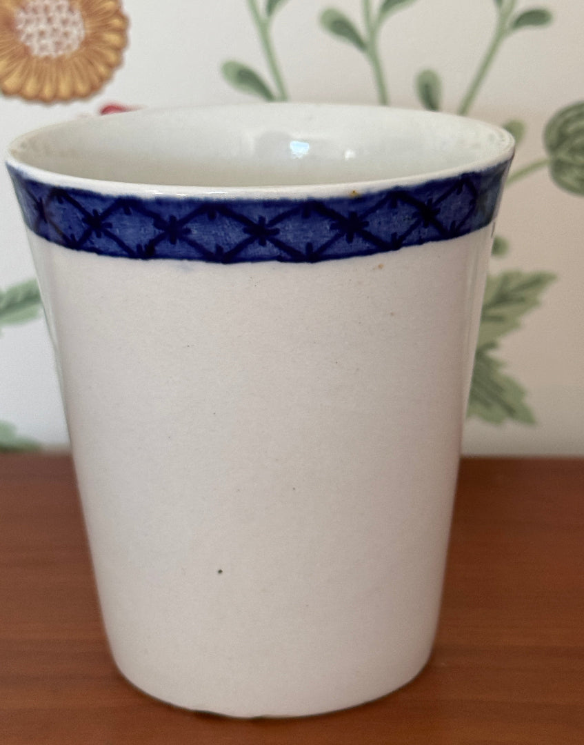 Weatherby & Sons Blue & White Willow Pattern Ceramic Tumbler | Staffordshire Collectable