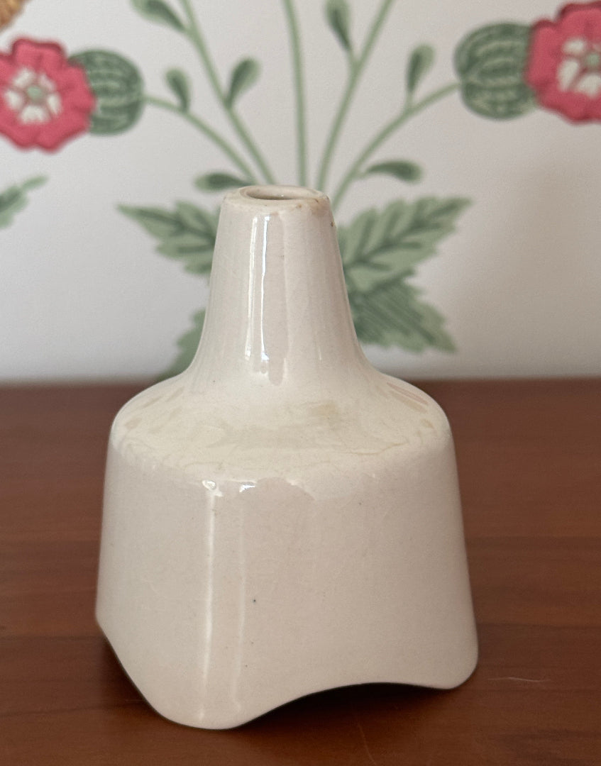 Vintage Classic 1950s Cream Ironstone Pie Funnel – 'Nutbrown Made in England'