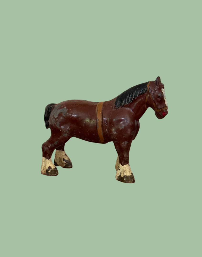 1920s John Hill & Co Chestnut Standing Horse Lead Farm Figure