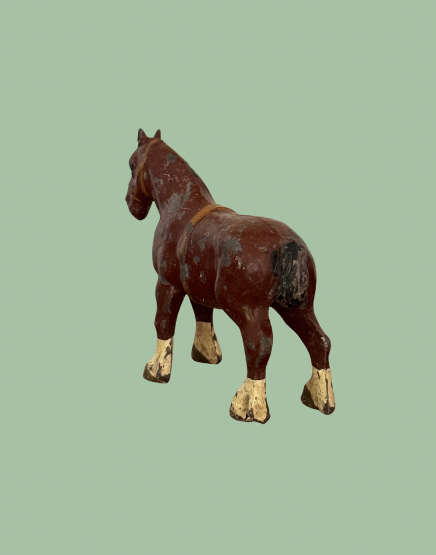 1920s John Hill & Co Chestnut Standing Horse Lead Farm Figure