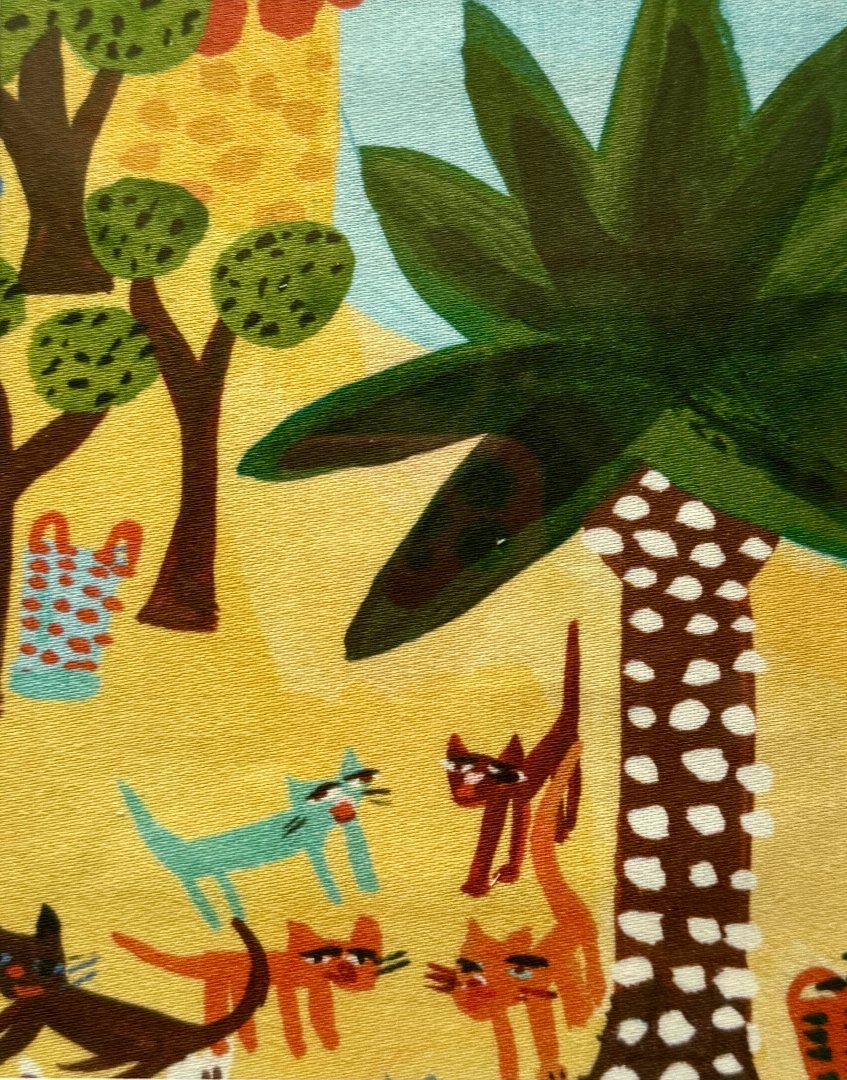 Framed children’s unique wall art from Villa Nova Picturebook fabric collection - Island Hoppy